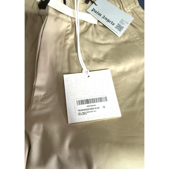 RETAIL $345 Palm Angels Kids Logo Khaki Pants*BRAND-NEW with tags*SZ 12 - Picture 4 of 5